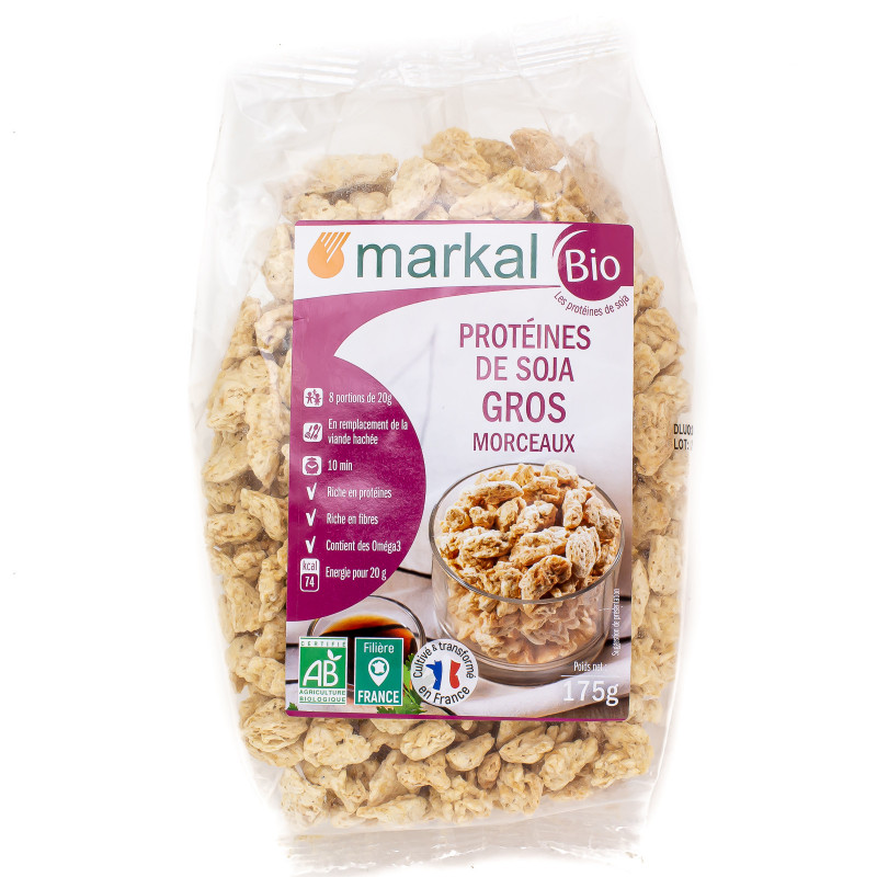 Protéines de Soja Gros Morceaux Bio 175g