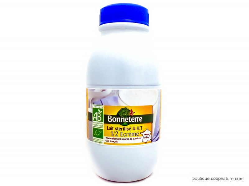 Lait Vache Stérilisé U.H.T 1/2 Écrémé Bio 500ml