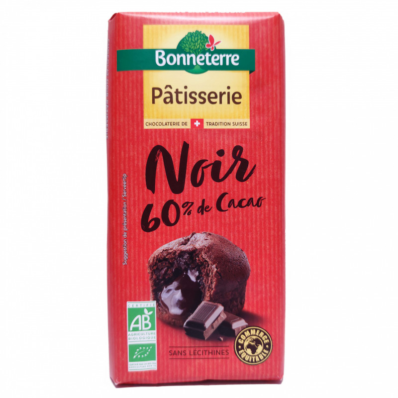 Tablette Chocolat Noir Pâtisserie Bio 200g
