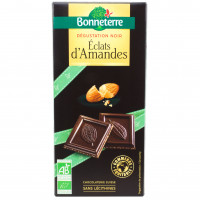 Chocolat Noir Eclats d'Amandes Bio 90g