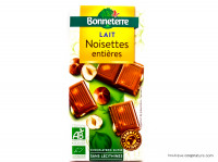 Tablette de Chocolat au Lait et Noisettes Entières Bio 100g