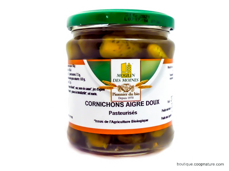 Cornichons Aigre-doux Pasteurisés Bio 330g