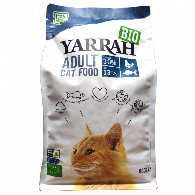 Croquettes Chats Adultes Poulet Poisson Bio 2,4kg