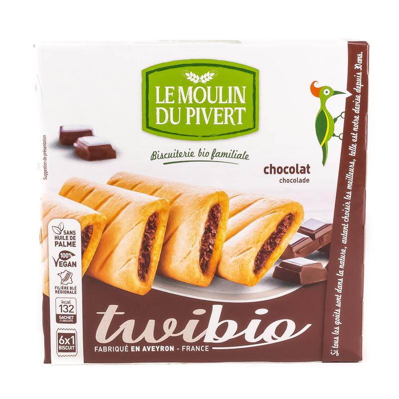 Biscuits Twibio Fourrés au chocolat Bio 150g