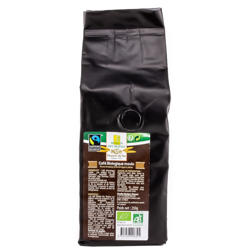 Café Moulu d'Amérique Latine Bio 250g