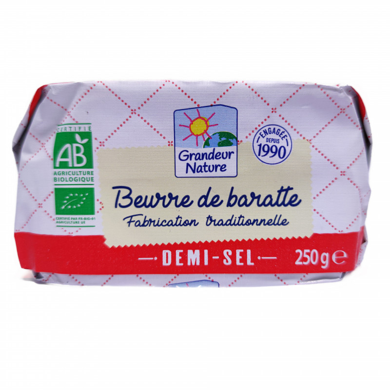 Beurre de Baratte 1/2 Sel Bio 250g