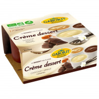 Crèmes Dessert Chocolat, Vanille & Caramel Bio 4x100g