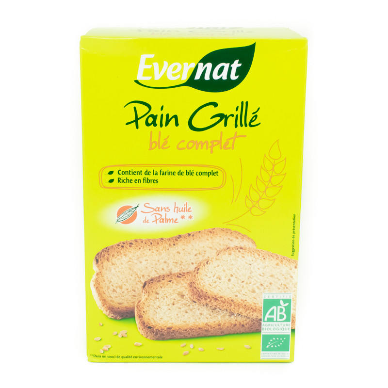 Pain Grillé au Blé Complet Bio 250g