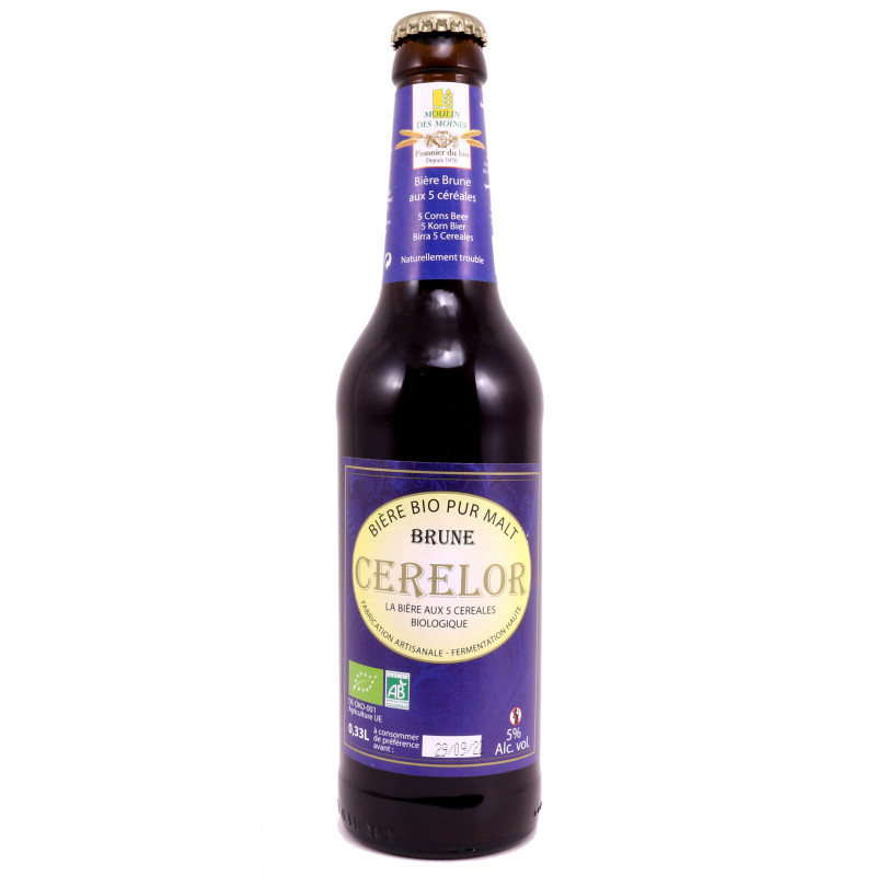 Bière Brune Céréalor aux 5 céréales Bio 33cl