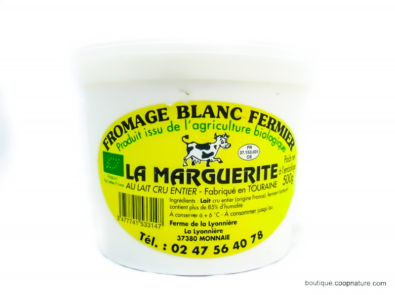 Fromage Blanc au Lait Entier Bio 500g