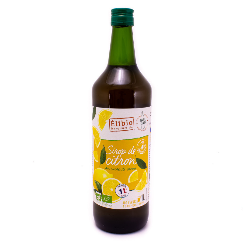 Sirop de Citron au Sucre de Canne Bio 1L