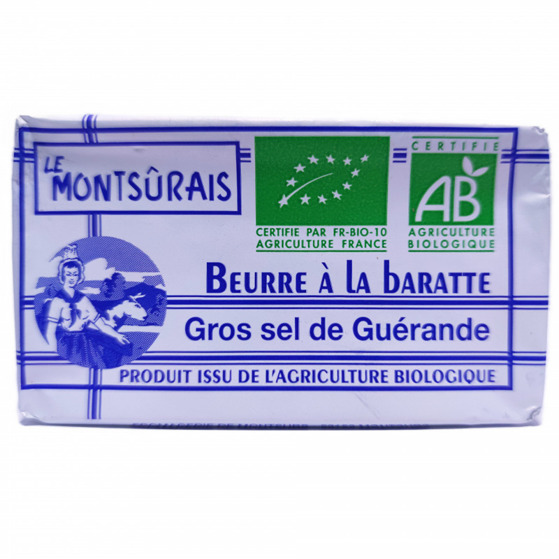 Beurre de Baratte au Gros Sel Bio 250g