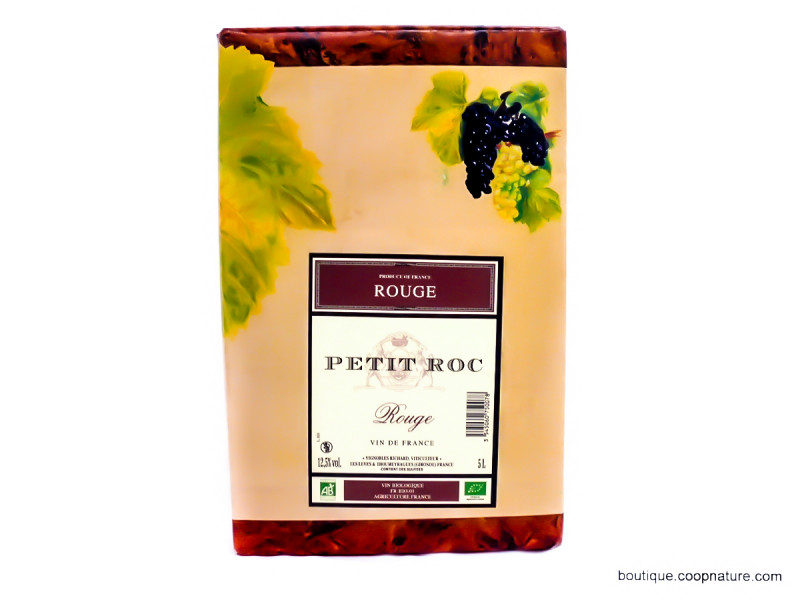 Vin Rouge Cuvée du Petit Roc Cubi Bio 5L