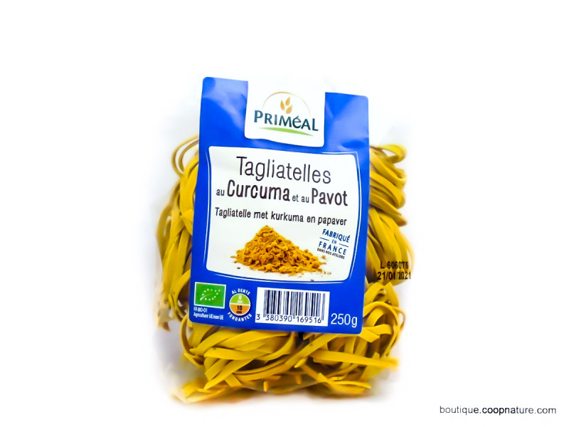 Tagliatelles Curcuma Pavot Bio 250g