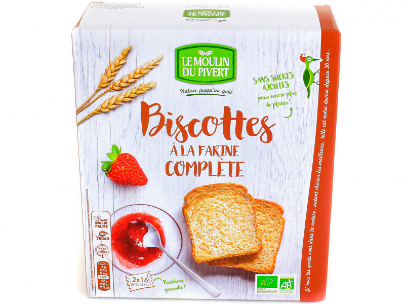 Biscottes à la Farine Complète Bio 270g