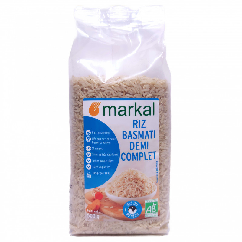 Riz Basmati Demi-Complet Bio 500g