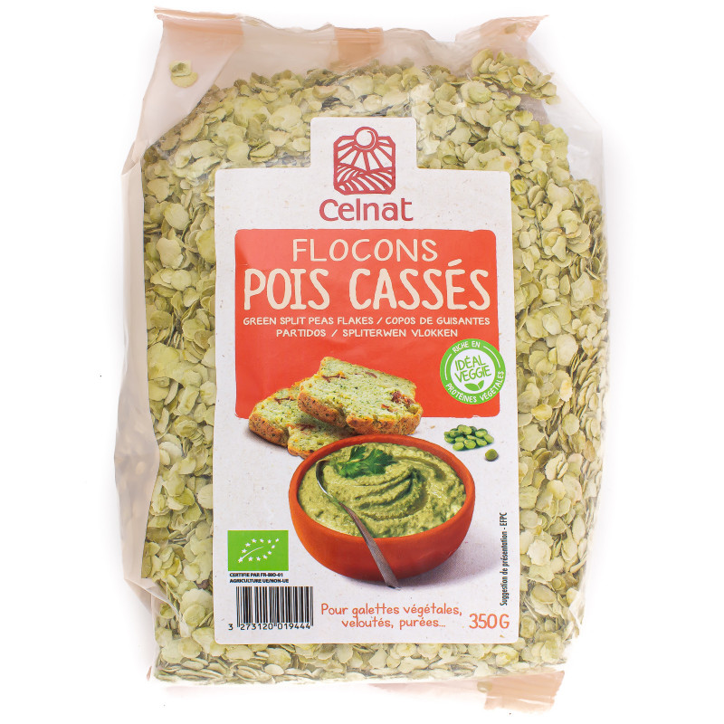 Flocons de Pois Cassés Bio 350g