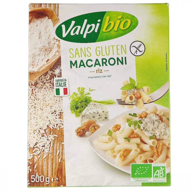 Macaroni de Riz Sans Gluten Bio 500g