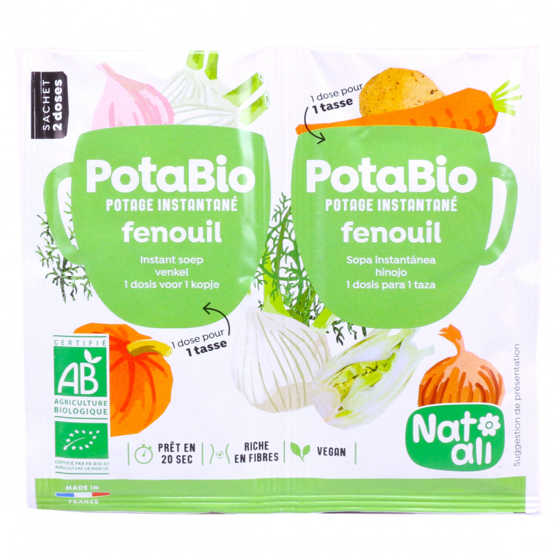 Potabio Potage Instantané Fenouil Bio 2x8.5g