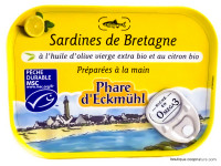 Sardines de Bretagne Huile d'Olive et Citron 135g