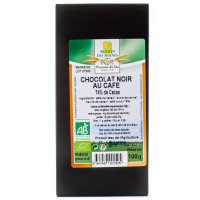 Chocolat Noir Café 74% Cacao Bio 100g