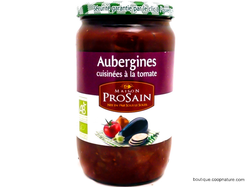 Aubergines Cuisinées à la Tomate Bio 650g