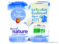 Yaourts Nature 1/2 Écrémés Bio 4x125g