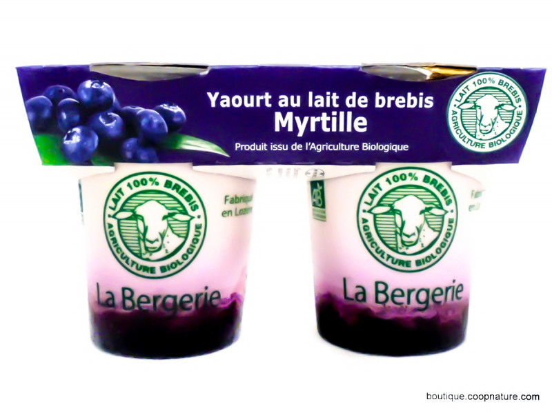 Yaourts de Brebis à la Myrtille Bio 2x125g