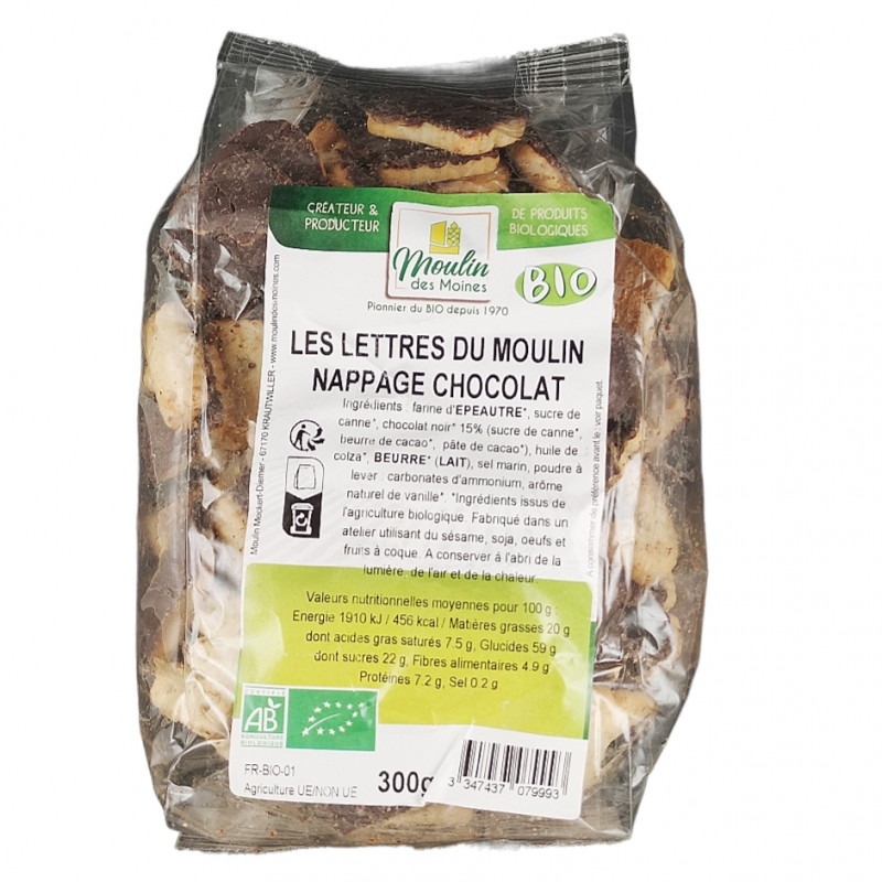 Les Lettres du Moulin Nappage Chocolat 300g Bio