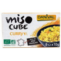 Bouillon Miso Cube au Curry Doux Bio 80g