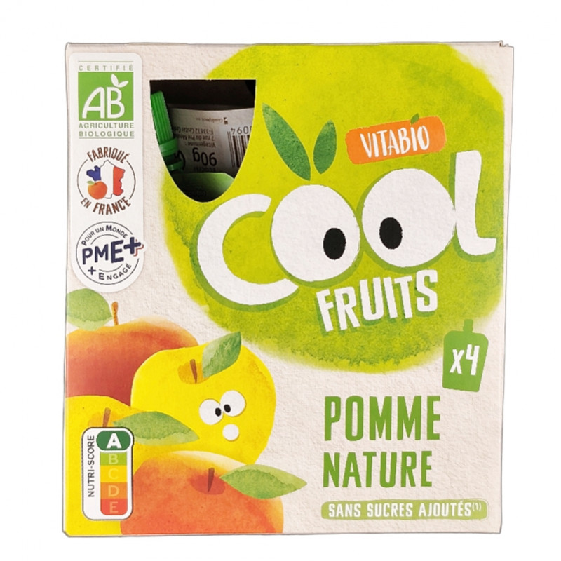 Cool Fruits Pomme 4x90g Bio