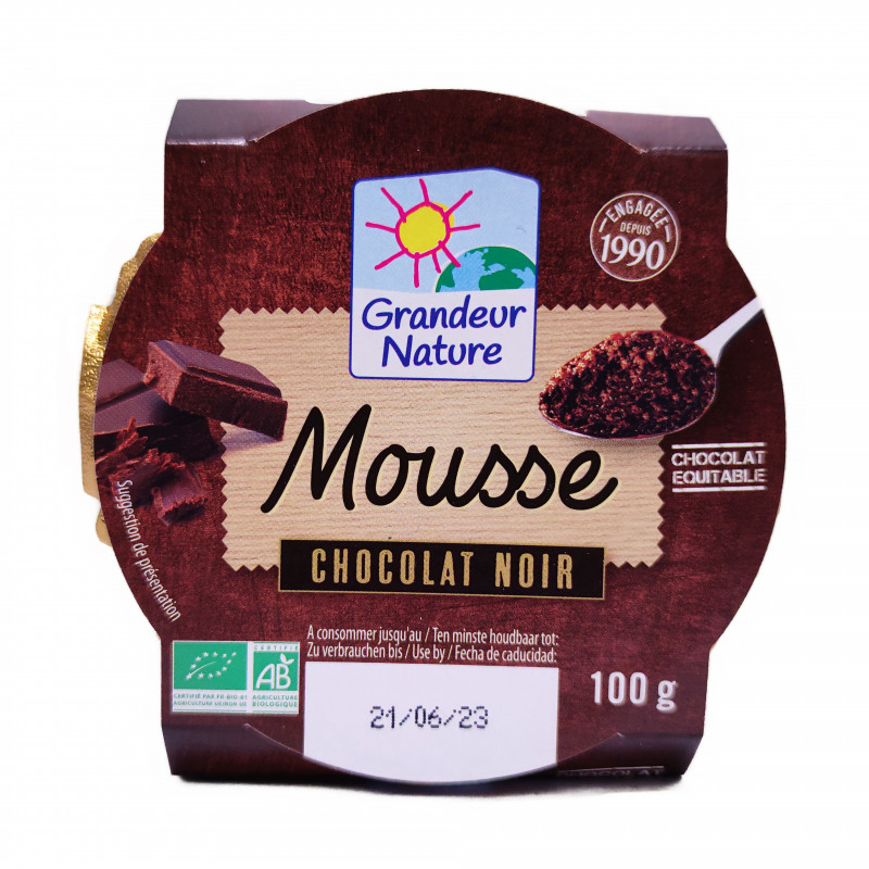 Mousse au chocolat Bio 100g