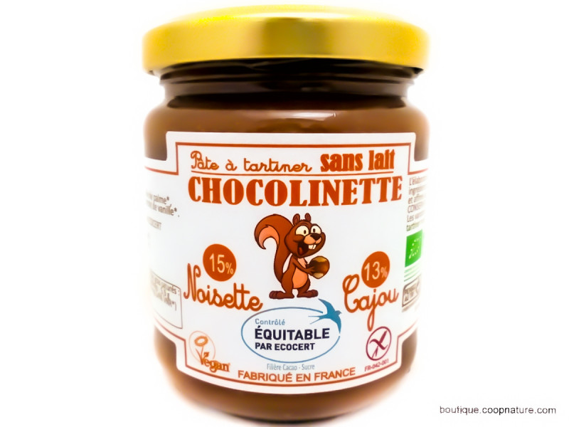 Pate à Tartiner Chocolinette Noisette Cajou Bio 220g