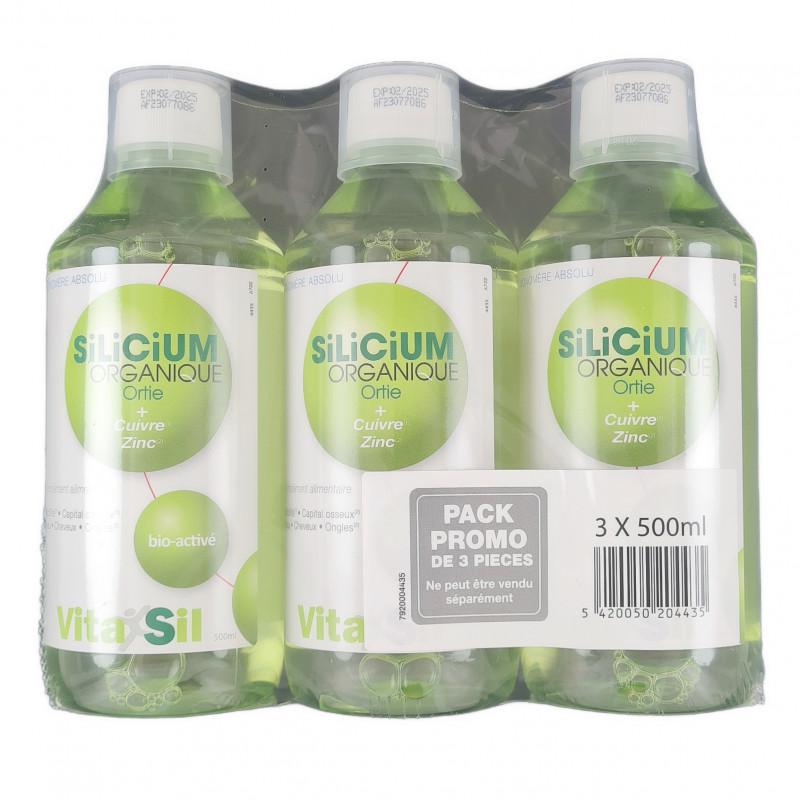 Silicium Organique Ortie Bio-activé 3*500ml