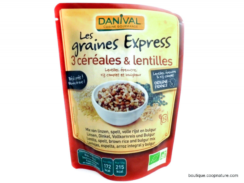 Les Graines Express 3 Céréales Lentilles Bio 250g