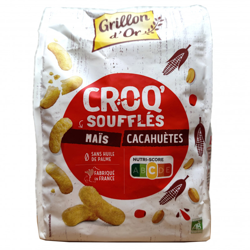 Croq'Soufflés Maïs Cacahuètes Bio 90g