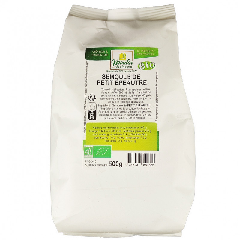 Semoule de Petit Epeautre 500g Bio