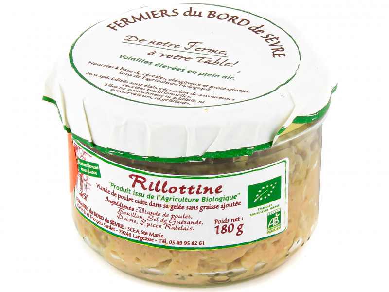 Rillotine au Poulet Bio 180g