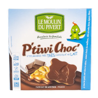 Biscuits sur Chocolat au Lait P'Tiwi Choc Bio 125g