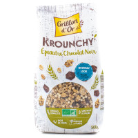 Céréales Déjeuner Krounchy Epeautre Chocolat Noir Bio 500g