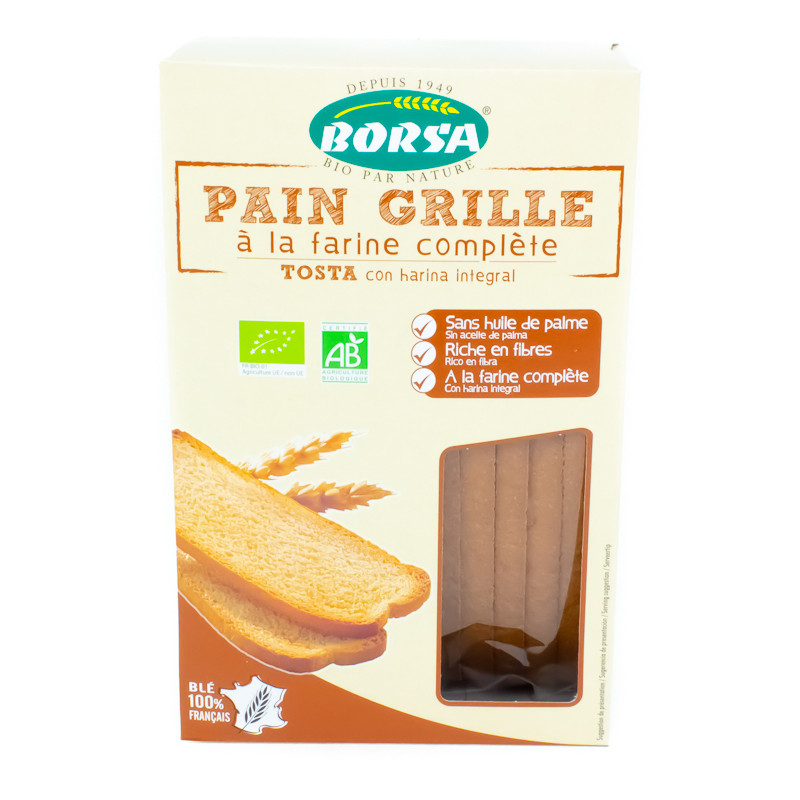 Pain Grillé à la Farine Complète Bio 250g