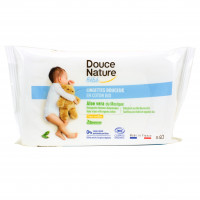 Lingettes Bébé Coton Bio à l'Aloe Vera Paquet de 40