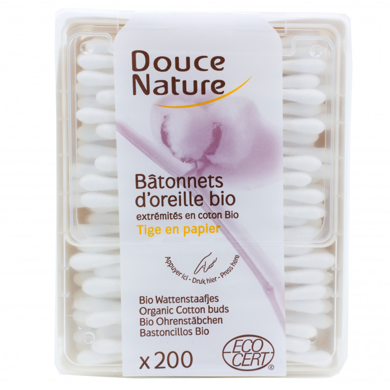 Bâtonnets d'Oreille Ecocert Boîte de 200