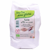 Farine De Riz Demi-Complet Sans Gluten Bio 500g