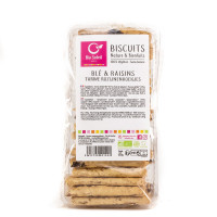 Biscuits Nature et Bienfaits Blé aux Raisins Bio 250g