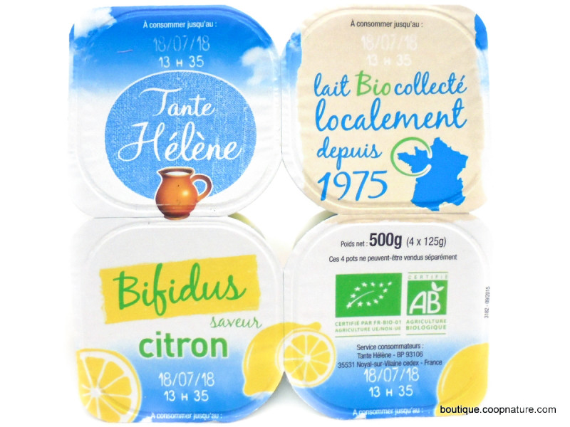 Bifidus Saveur Citron Bio 4x125g