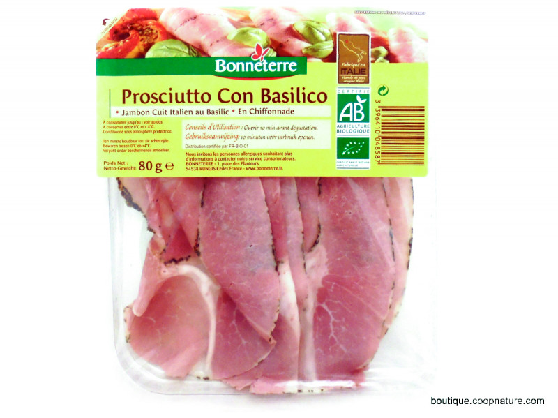 Prosciutto Con Basilico Bio 80g