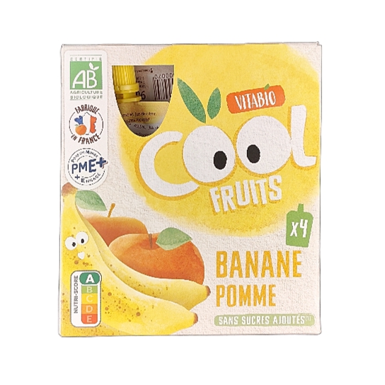 Cool Fruits Pomme Banane 4x90g Bio
