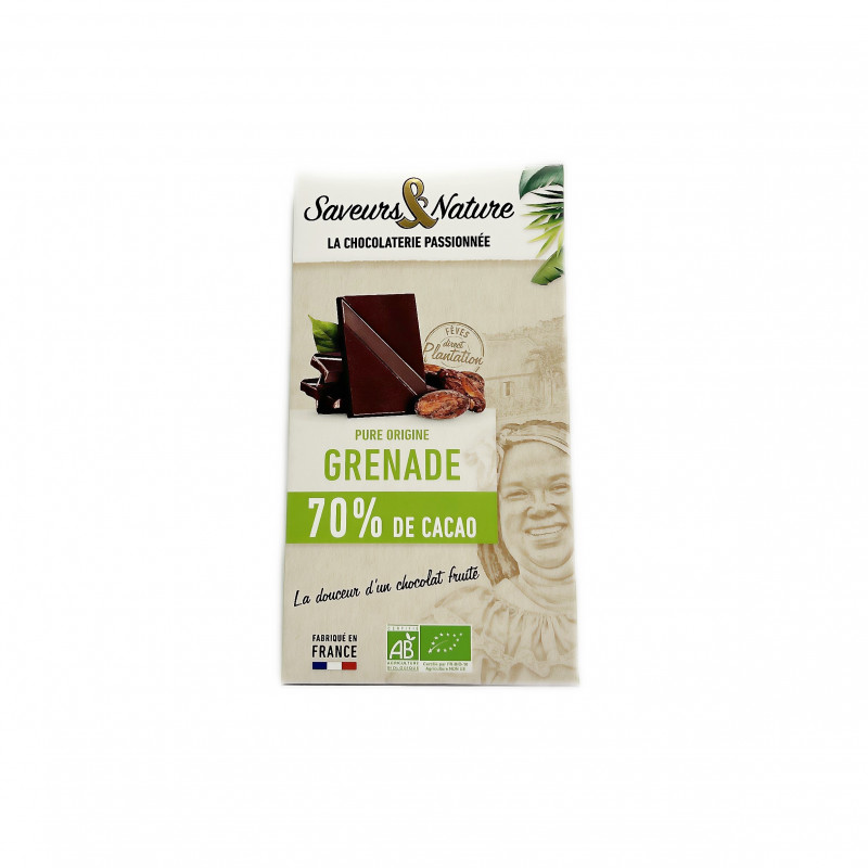 Chocolat Noir 70% Origine Grenade Bio 80g