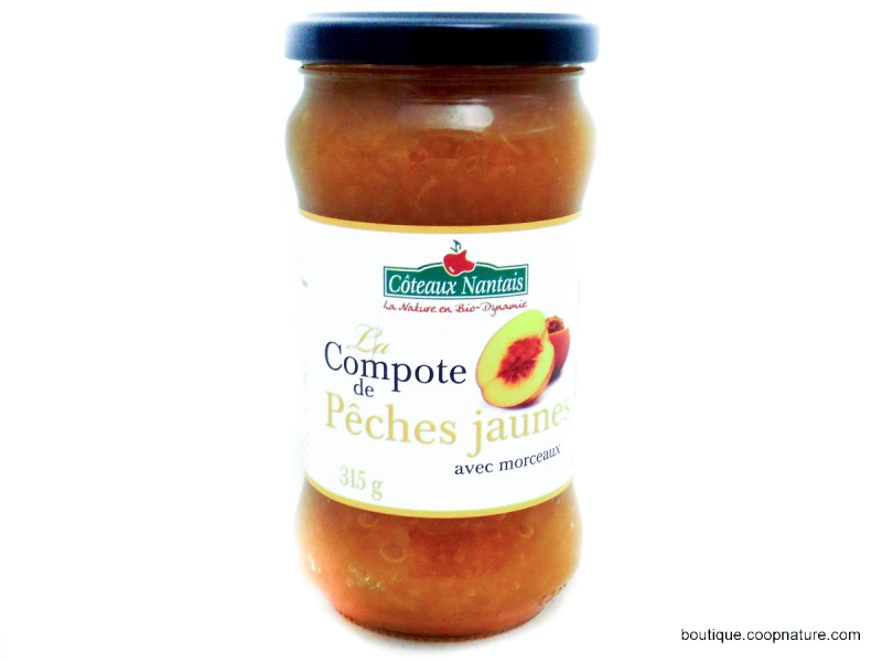 Compote de Pêche Jaunes Bio 315g